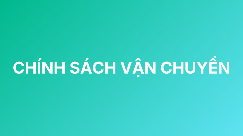 CHÍNH SÁCH VẬN CHUYỂN